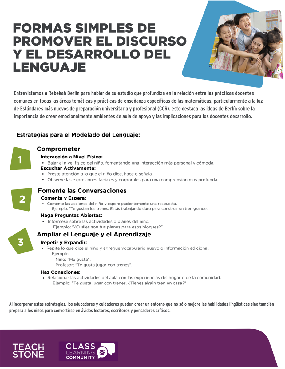 FORMAS SIMPLES DE PROMOVER EL DISCURSO Y EL DESAROLLO DEL LENGUAJE